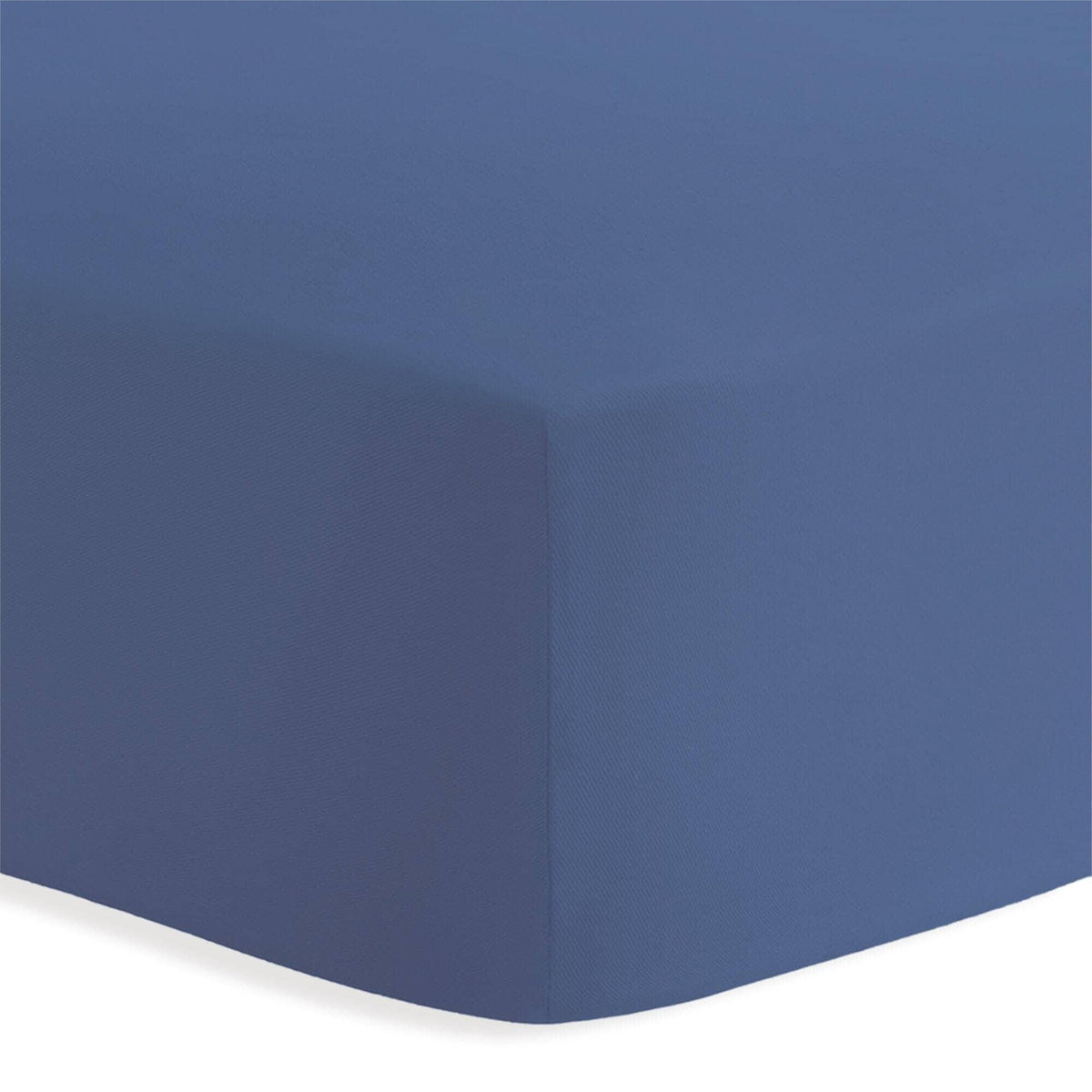 Lenzuolo Sotto con Angoli Singolo in Cotone Tinta Unita Blu - Amo La Casa Shop