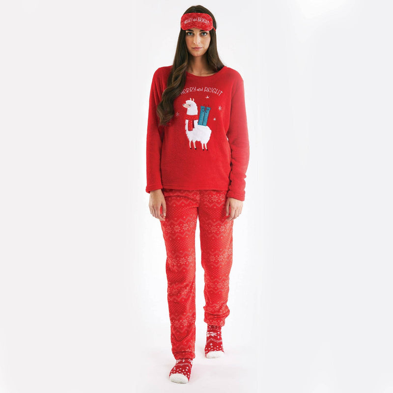 Pigiama Donna Etoile Rosso con Mascherina e Calzini - Amo La Casa Shop