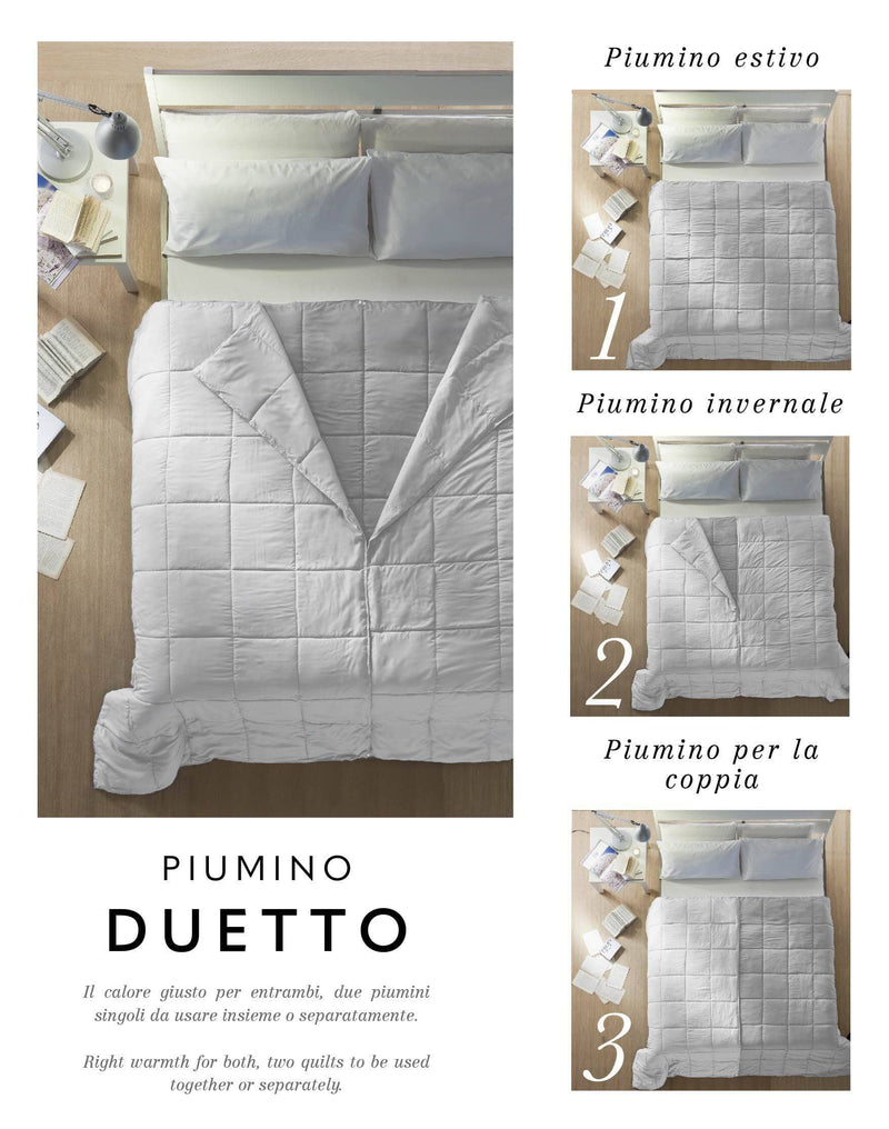 Piumino Duetto 4 Stagioni Matrimoniale 250x200 Bianco - Amo La Casa Shop