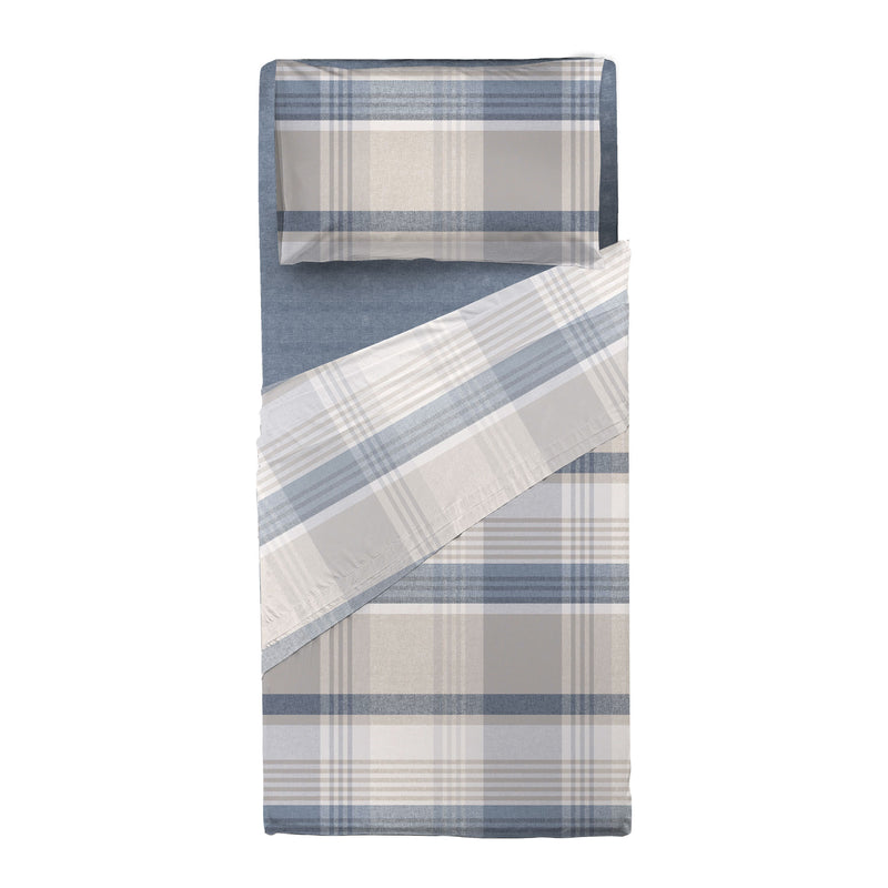 Completo Letto Singolo Basic - Fantasia Andrew Blue