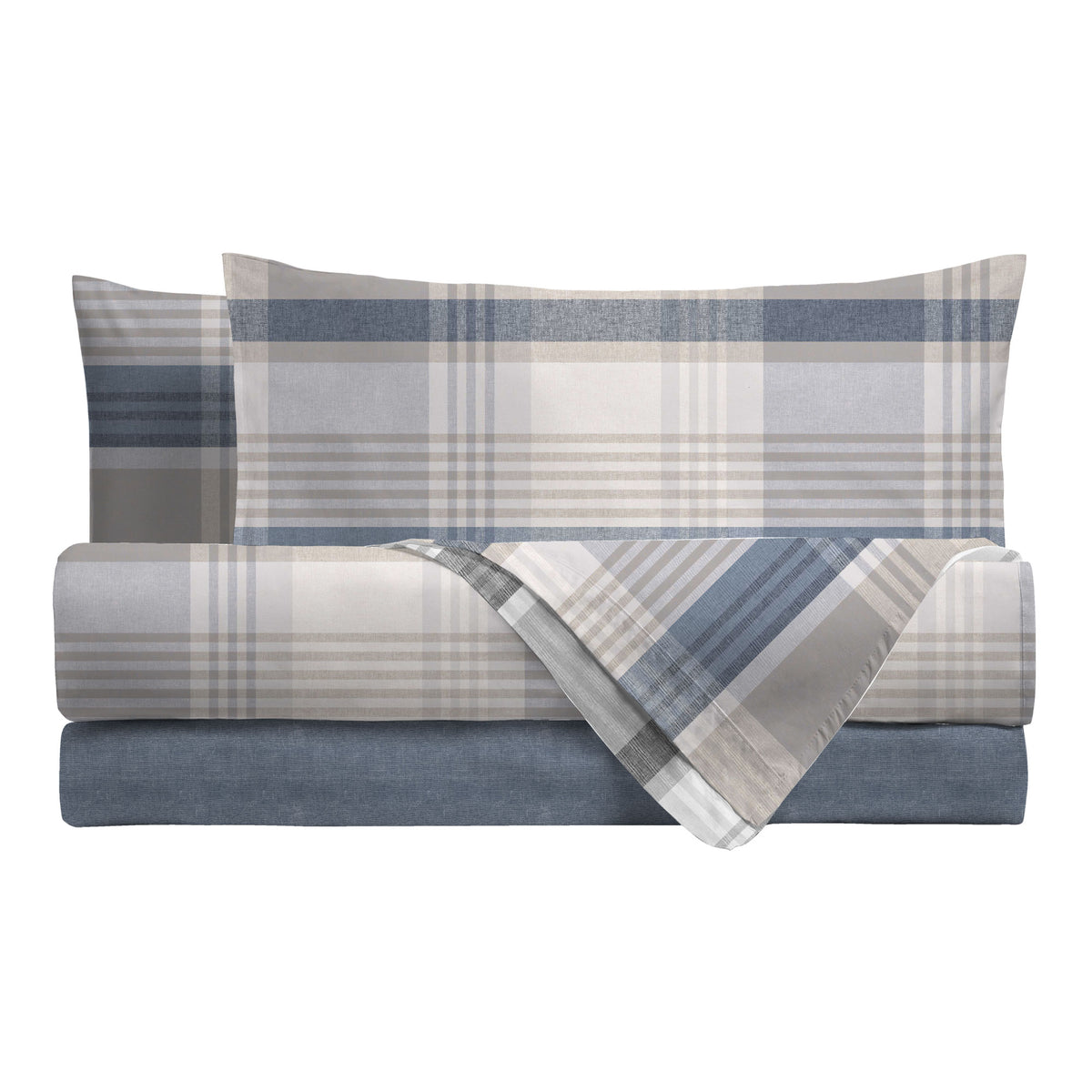 Completo Letto Singolo Basic - Fantasia Andrew Blue