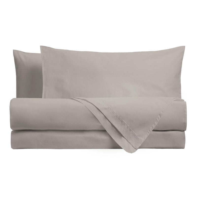 Completo Letto Matrimoniale in Cotone Atelier Fragrance Tinta Unita Ash Grey