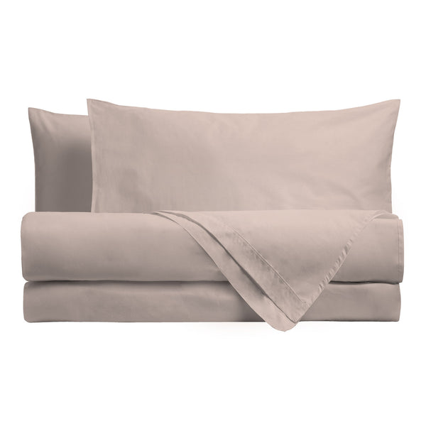 Completo Letto Singolo in Cotone Atelier Fragrance Tinta Unita Powder Pink