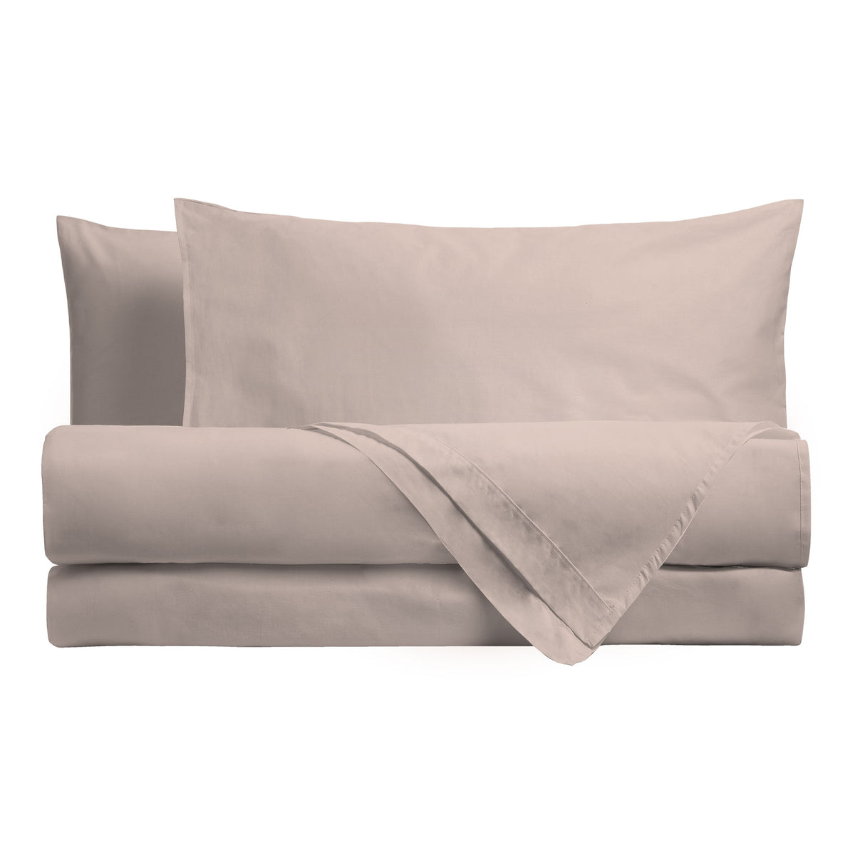 Completo Letto Matrimoniale in Cotone Atelier Fragrance Tinta Unita Powder Pink