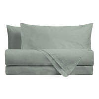 Completo Letto Singolo in Cotone Atelier Fragrance Tinta Unita Sage Green