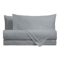 Completo Letto Matrimoniale in Cotone Atelier Fragrance Tinta Unita Silver Sky