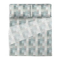 Completo Letto Matrimoniale Softy Yarn con Stampa - Fantasia Barrett Teal