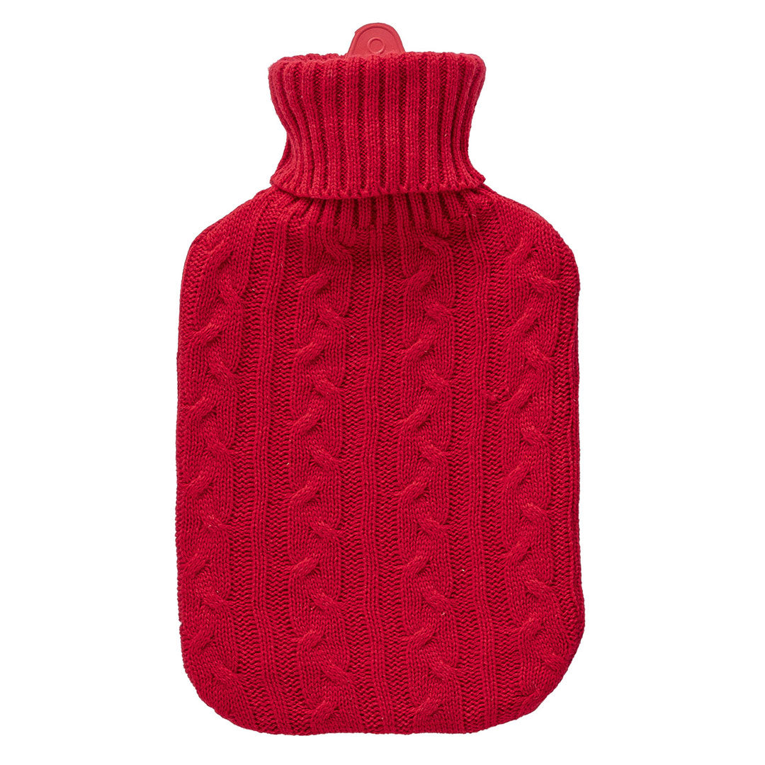 Borsa Acqua Calda Tricot Classy Holly Standard Tinta Unita Red