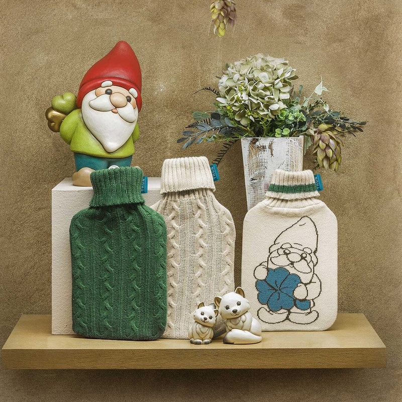 THUN® Borsa Acqua Calda Inverno Incantato Standard Gnomes Sage Green