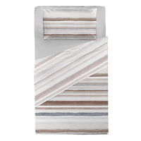 Happidea Completo Letto in Cotone con Stampa Piazza e Mezza Byron Beige