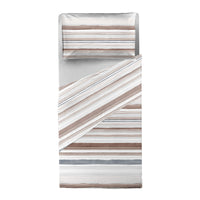 Happidea Completo Letto in Cotone con Stampa Singolo Byron Beige