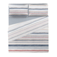 Happidea Completo Letto in Cotone con Stampa Matrimoniale Byron Blue