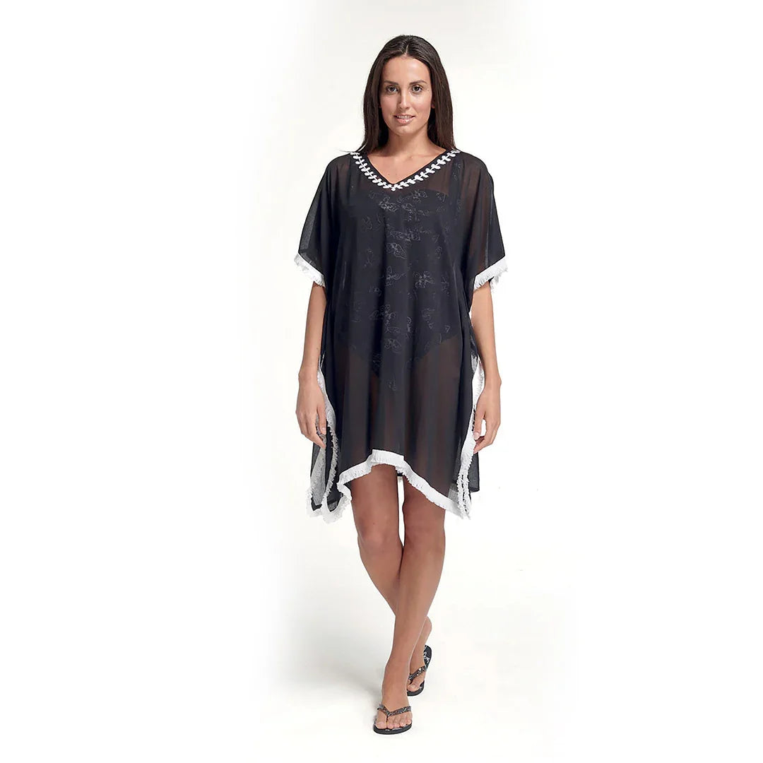 Caftano Malena Black Fashion Nero - Amo La Casa Shop