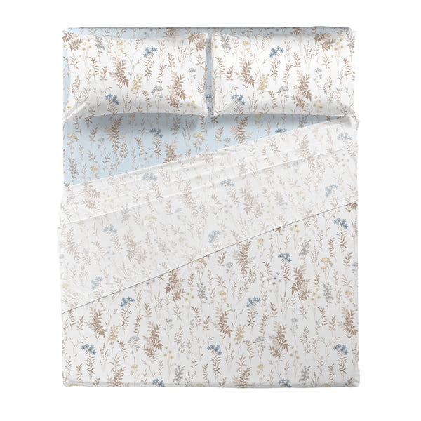 Di Maestro Completo Letto Stampato  Matrimoniale Camilla Beige
