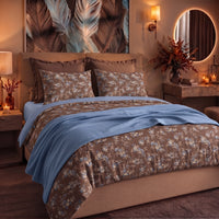 Parure Copripiumino Matrimoniale in Cotone con Stampa - Fantasia Dream Me Amber Brown