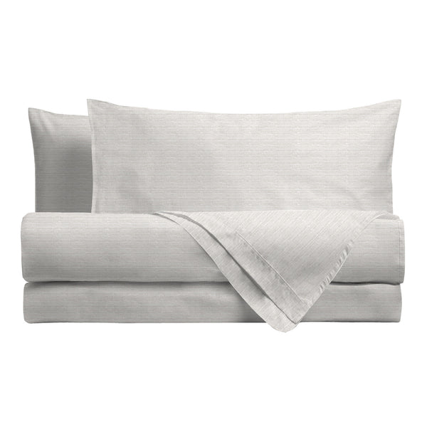 Completo Letto Matrimoniale Softy Yarn con Stampa - Fantasia Chevron Beige