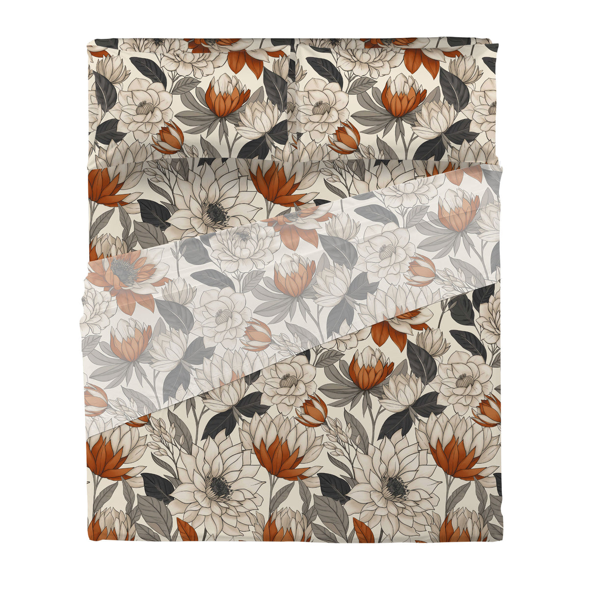 Completo Letto Matrimoniale Softy Yarn con Stampa - Fantasia Colette Beige
