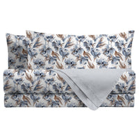 Completo Letto Matrimoniale in Flanella - Fantasia Florian Blue - Amo La Casa Shop