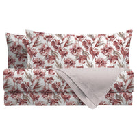 Completo Letto Matrimoniale in Flanella - Fantasia Florian Burgundy - Amo La Casa Shop
