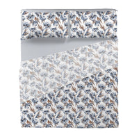 Completo Letto Matrimoniale in Flanella - Fantasia Florian Blue - Amo La Casa Shop