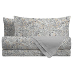 Completo Letto Matrimoniale in Flanella - Fantasia Thara Grey