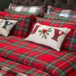 Completo Letto Matrimoniale in Cotone con Stampa - Fantasia British Gift Edinburgh Red