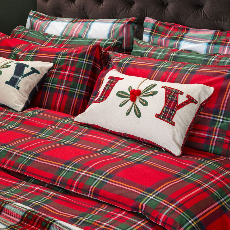 Completo Letto Piazza e Mezza in Cotone con Stampa - British Gift Edinburgh Red