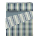 Completo Letto Matrimoniale in Cotone con Stampa - Fantasia Acqua Adrian Blue