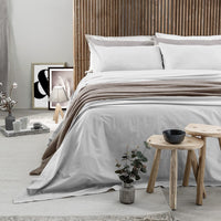 Completo Letto Matrimoniale in Cotone - Tinta Unita Bianco - Amo La Casa Shop