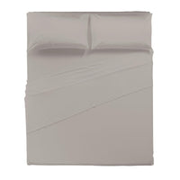 Completo Letto Matrimoniale in Cotone Atelier Fragrance Tinta Unita Ash Grey