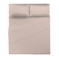 Completo Letto Matrimoniale in Cotone Atelier Fragrance Tinta Unita Powder Pink