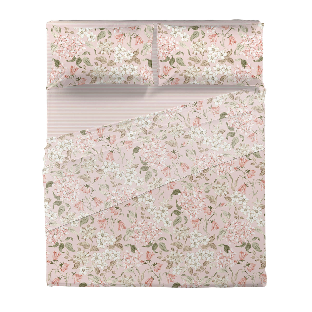Completo Letto Matrimoniale con Stampa Atelier - Fantasia Blair Pink