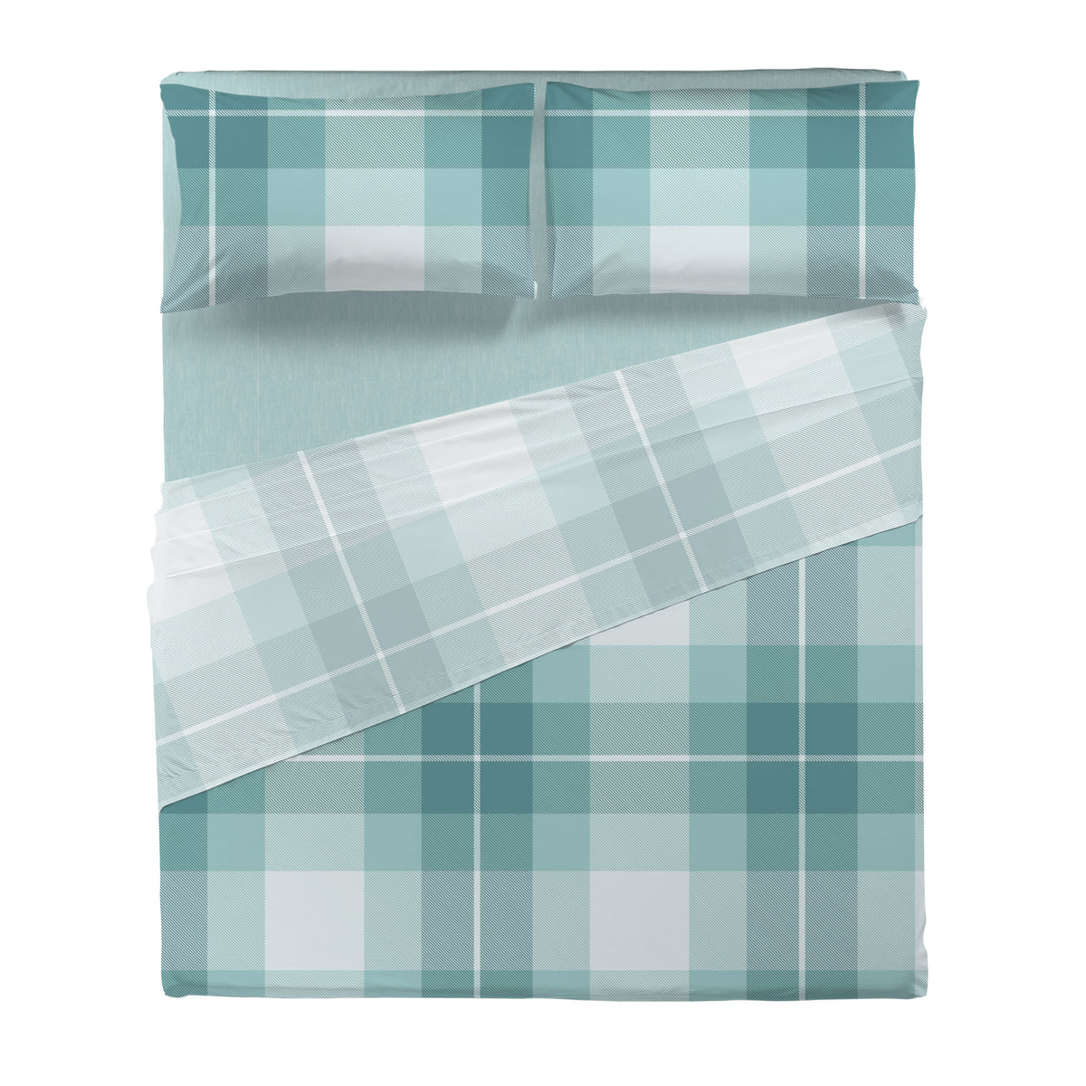 Completo Letto Matrimoniale Basic Colton Aqua - Amo La Casa Shop
