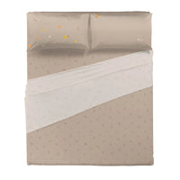 THUN® Completo Letto Matrimoniale in Cotone Country Flowers Beige - Amo La Casa Shop