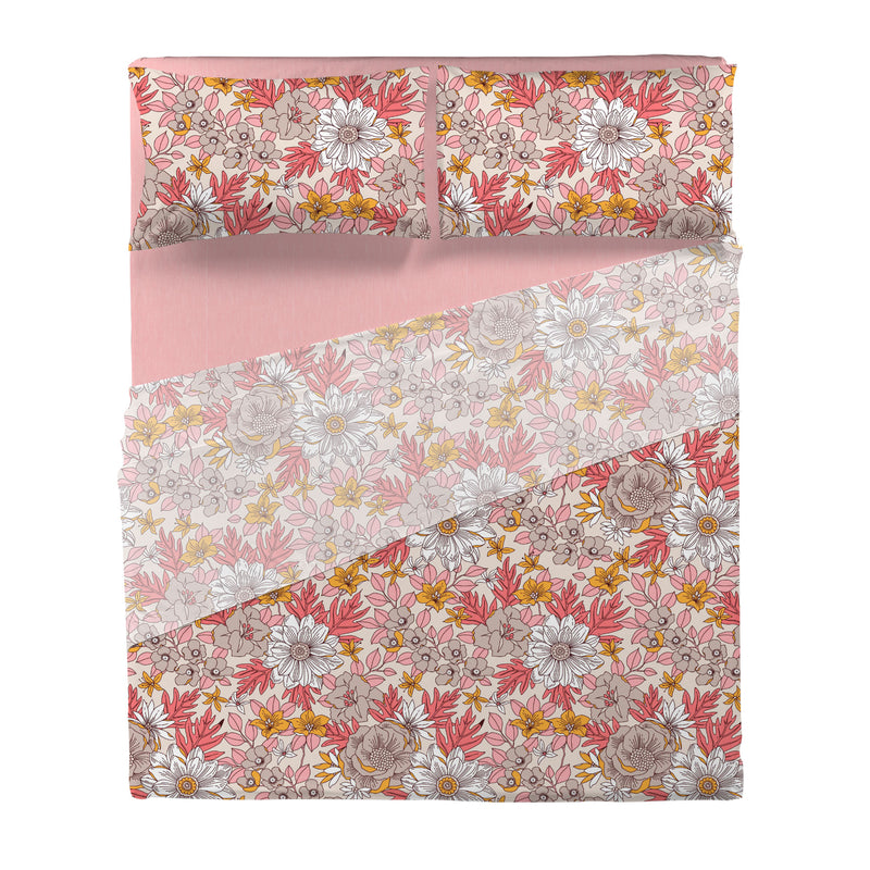 Completo Letto Matrimoniale Basic Delilah Pink - Amo La Casa Shop