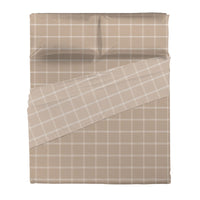 Completo Letto Matrimoniale con Stampa Atelier - Fantasia Efrem Beige