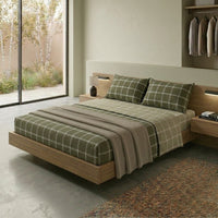 Completo Letto Matrimoniale con Stampa Atelier - Fantasia Efrem Green