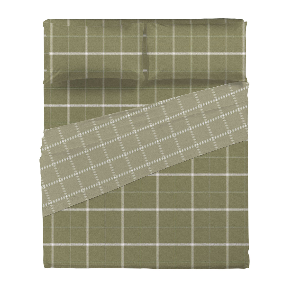 Completo Letto Matrimoniale con Stampa Atelier - Fantasia Efrem Green