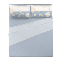 THUN® Completo Letto Matrimoniale in Cotone Elegance Azzurro - Amo La Casa Shop