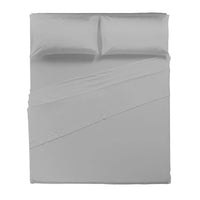 Completo Letto Matrimoniale in Cotone - Tinta Unita Grigio Chiaro - Amo La Casa Shop
