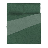 Completo Letto Matrimoniale in Cotone con Stampa Gylfe Green