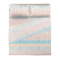 Completo Letto Matrimoniale in Cotone con Stampa Niord Multicolor