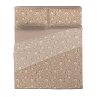 Completo Letto Matrimoniale con Stampa Atelier - Fantasia Pauline Beige
