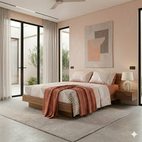 Completo Letto Matrimoniale con Stampa Atelier - Fantasia Ramsey Rust