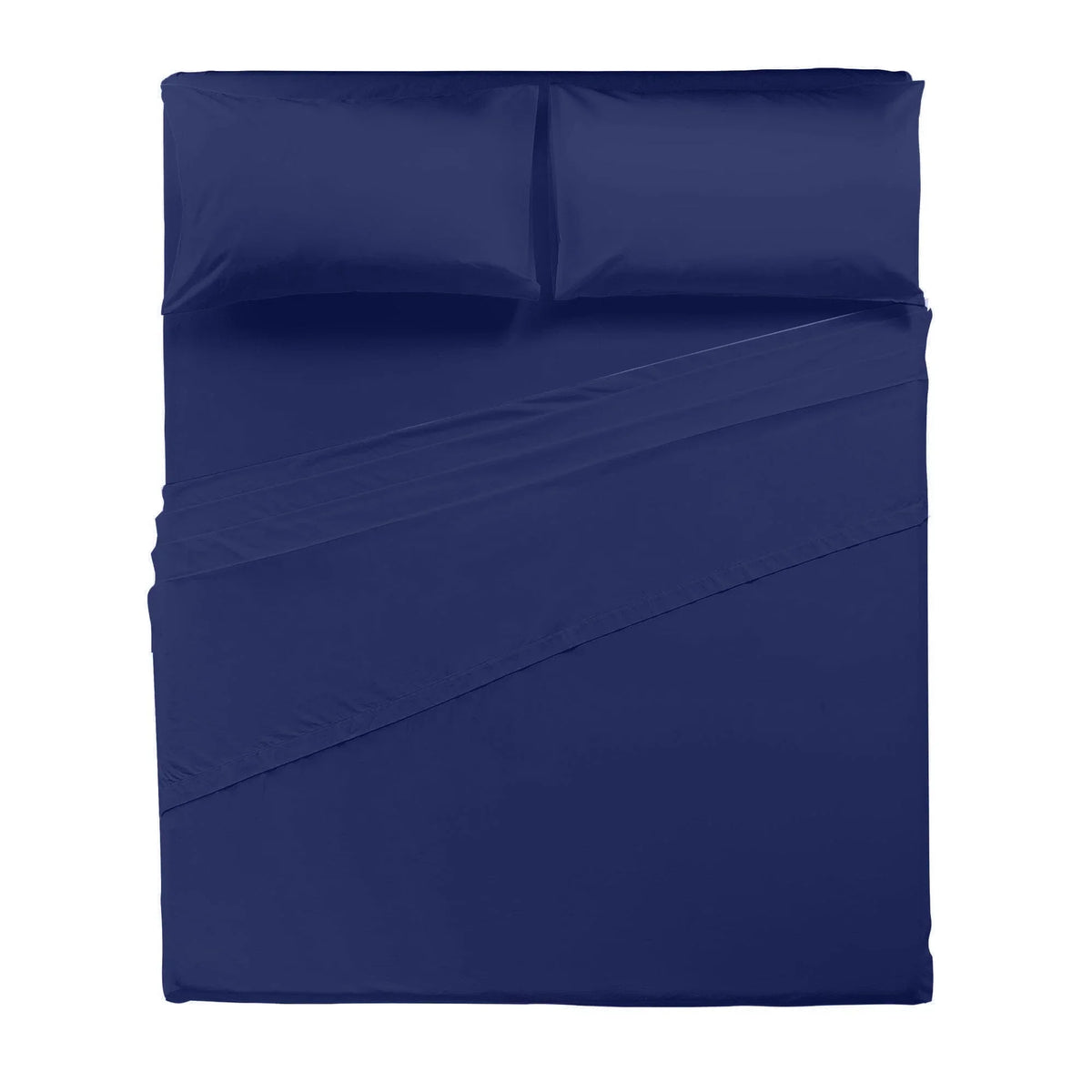 Completo Letto Matrimoniale in Microfibra Softy Yarn - Tinta Unita Blue - Amo La Casa Shop