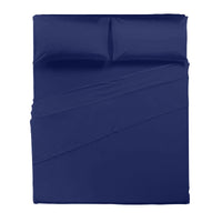 Completo Letto Matrimoniale in Microfibra Softy Yarn - Tinta Unita Blue - Amo La Casa Shop