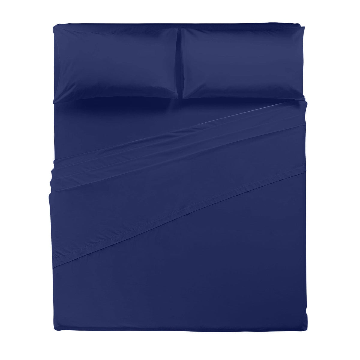 Completo Letto Matrimoniale in Microfibra Softy Yarn - Tinta Unita Blu (copia) - Amo La Casa Shop