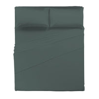 Happidea Completo Letto Matrimoniale in Cotone Tinta Unita Foresta