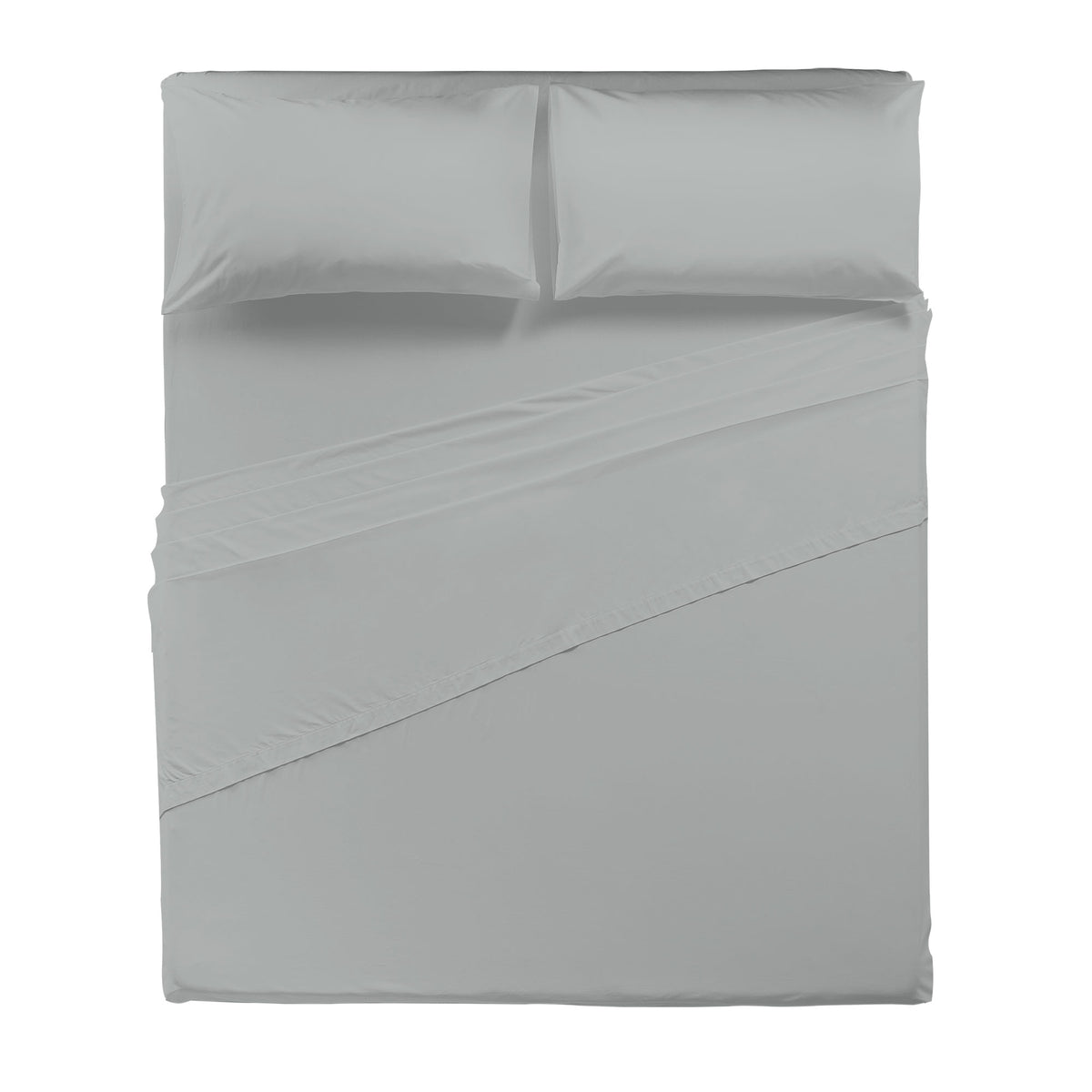 Happidea Completo Letto Matrimoniale in Cotone Tinta Unita Pearl