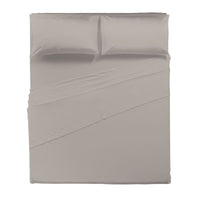 Happidea Completo Letto Matrimoniale in Cotone Tinta Unita Sabbia